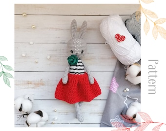 Amigurumi bunny pattern/ Crochet bunny pattern / DIY amigurumi toy doll / Baby toy crochet pattern, Easter bunny