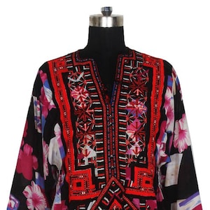 BDR063 Hazara Dress Yoke, Afghanistan Afghani Belochi Dress Antique Handmade Kuchi - Hazara Dress Vintage Kuchi Dress Traditional Embroidery