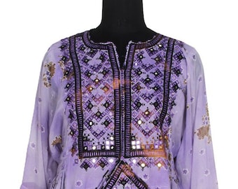 Vintage Afghan Embroidered Dress: Handmade Kuchi Ethnic Dress