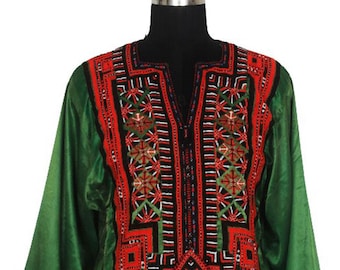 BDR052 Vintage Embroidered Afghan Dress, 1970s Vintage Handmade Kuchi Dress Traditional Embroidery