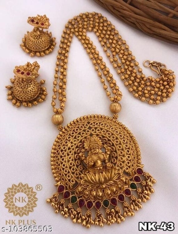 Indian Necklace Fashion Gold Plated Wedding Bridal Women Jewelry