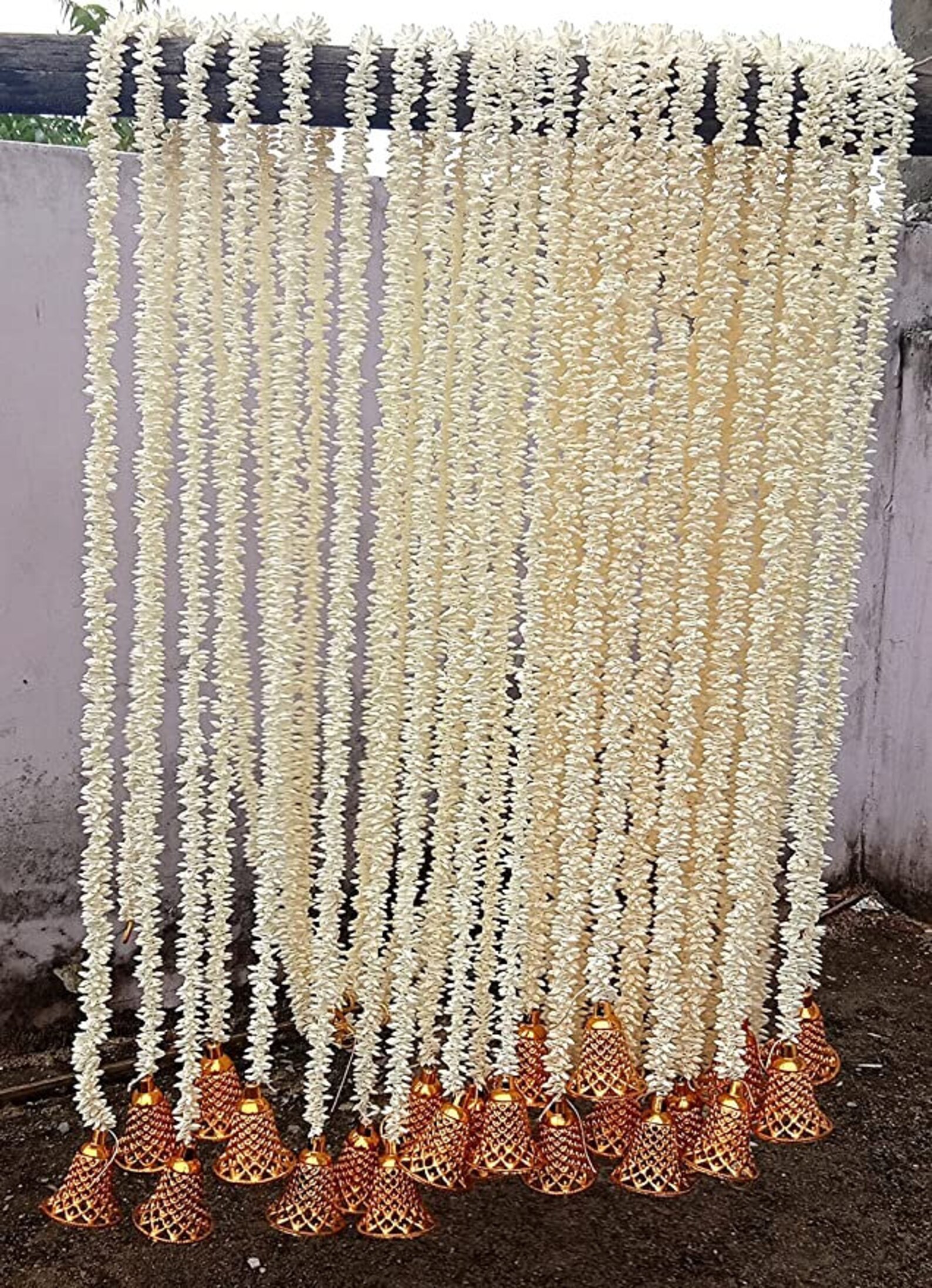 5 Ft Artificial Jasmine Flower Garlands Wedding/ Mehndi/mandap Etsy