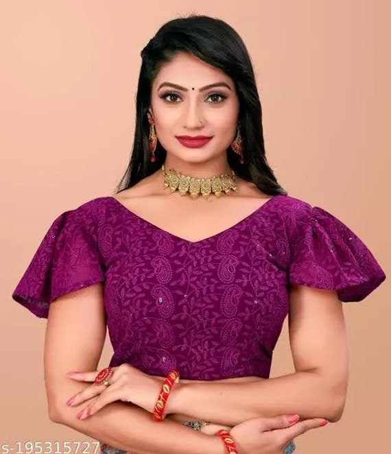 Saree jacket design hotsell for plain saree