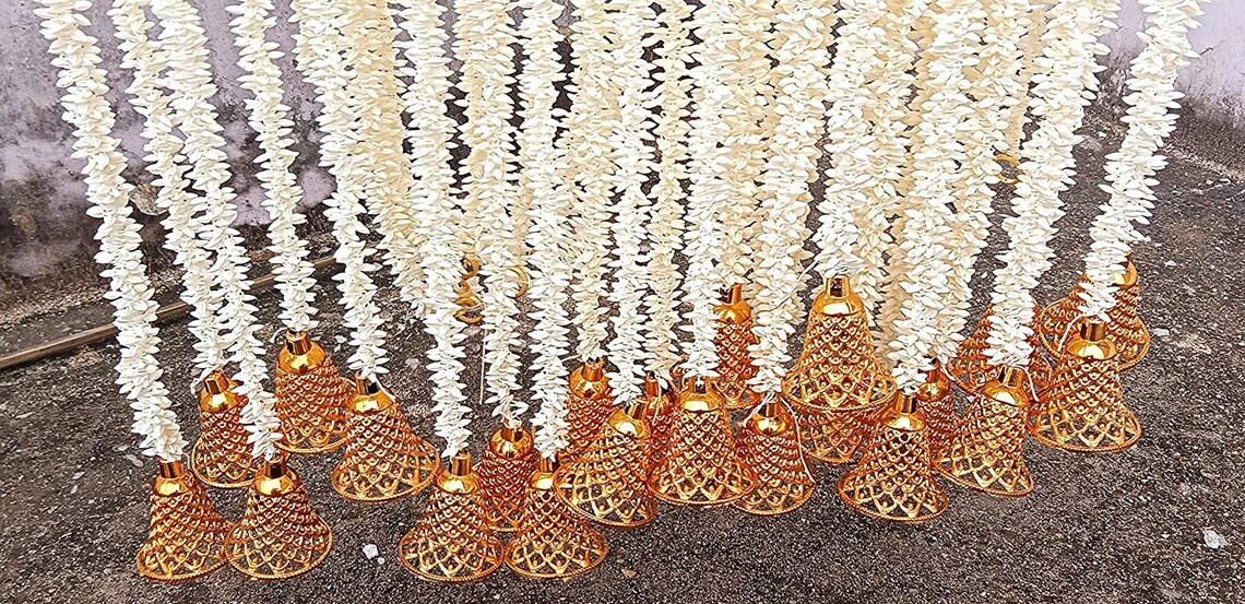 5 Ft Artificial Jasmine Flower Garlands Wedding/ Mehndi/mandap Etsy