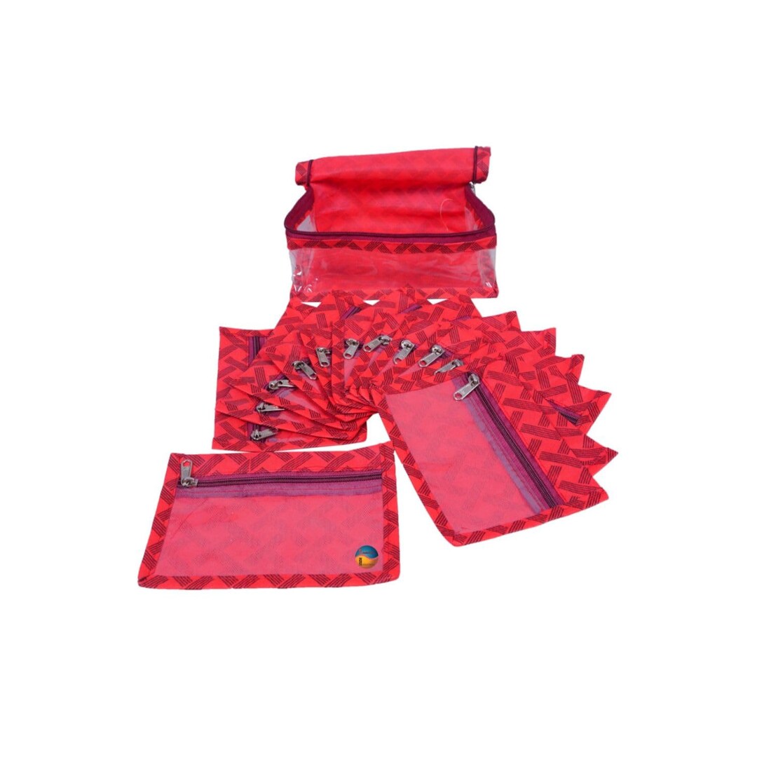 12 Pouches Jewellery Organizer Girls and Women Bangles Box Organizer