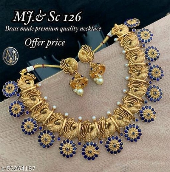 Beautiful Antique Necklace Set / Indian Women Jewellery/ Gold - Etsy