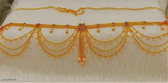 South Indian Women Waist Belt Bridal Jewelry Gold Plated