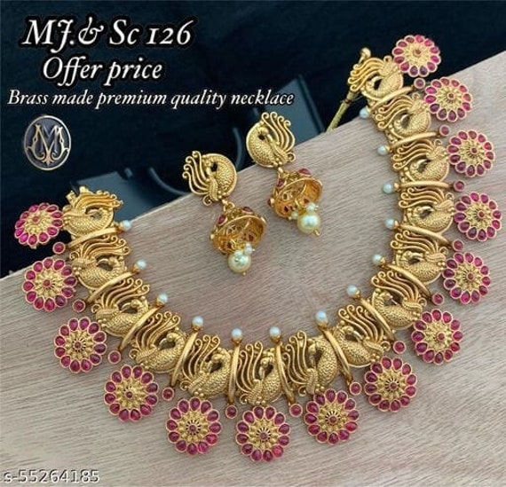 Beautiful Antique Necklace Set / Indian Women Jewellery/ Gold - Etsy