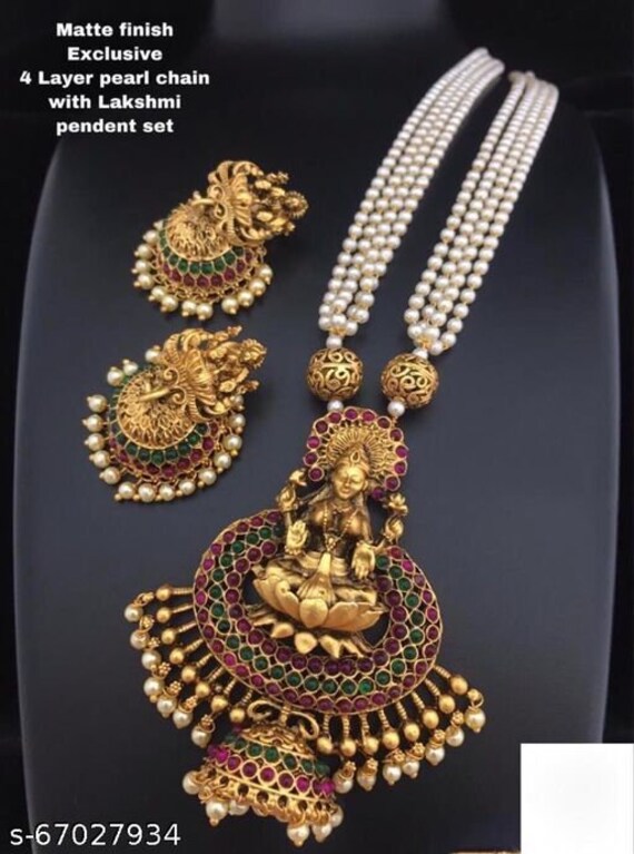 Beautiful Temple Necklace Set / Indian 