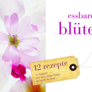 Flores comestibles 12 postales en un conjunto, comida, naturaleza, flores, flores, planta, postal, tarjeta de felicitación, tarjeta, conjunto de tarjetas, regalo, postal fotográfica