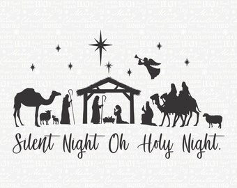 Download Nativity scene svg | Etsy