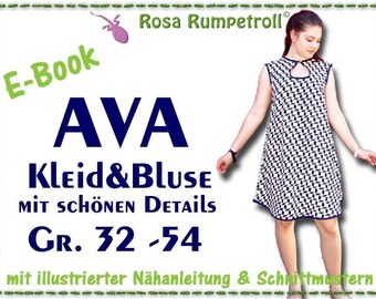 Nähanleitung Damen-Sommerkleid&Tunika "AVA" Gr.32-54