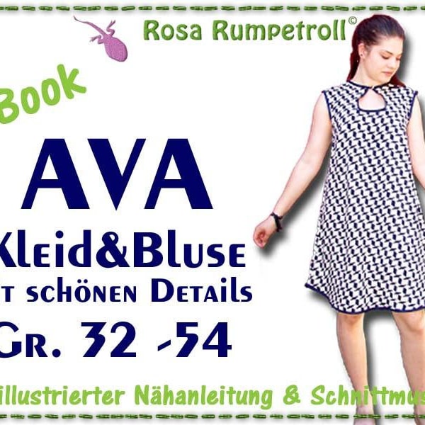 Nähanleitung Damen-Sommerkleid&Tunika "AVA" Gr.32-54