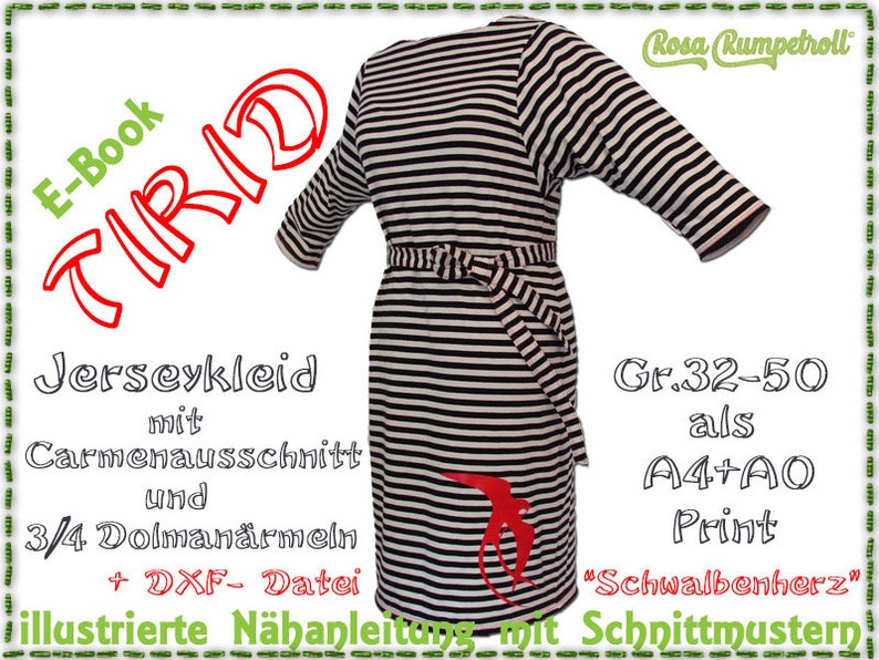 Nähanleitung Damen-Dolmanjerseykleid TIRID Bild 1