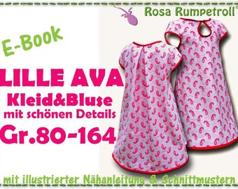 Nähanleitung Mädchenkleid&Tunika "LILLE AVA"