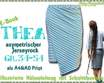 Nähanleitung Jerseyrock "THEA" , Gr.34 - 56