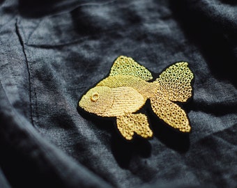 GOLDFISH ~ embroidered brooch ~ fastening like pins ~ pin ~ brooch veil ~ for jacket to pin ~ brooch fish pin ~ gift