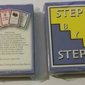 AA / 12 Step Recovery CARD GAME--&quot;Step by Step&quot;--Sobriety Gifts