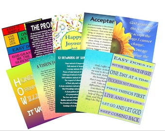 Alcoholics Anonymous/ 12 Step Recovery Greeting/Note Cards--Sober Anniversaries