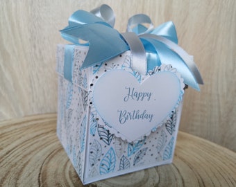 Explosion box special round birthday - congratulations - cash gift