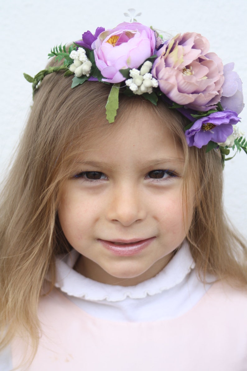 flower girl headband Succulent Flower Crown wedding wreath floral crown Boho style floral crown Holo crown girls flower crown Boho
