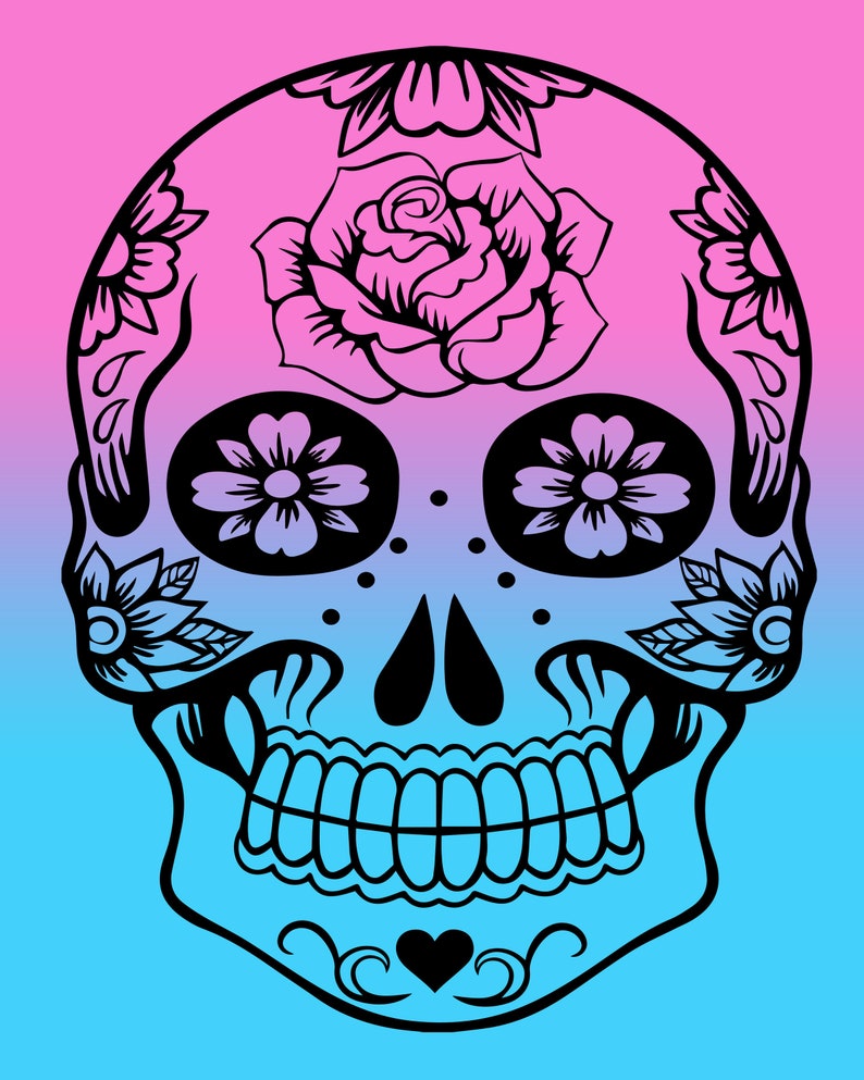 Sugar Skull Printable Etsy - Sugar Skull Printable Etsy