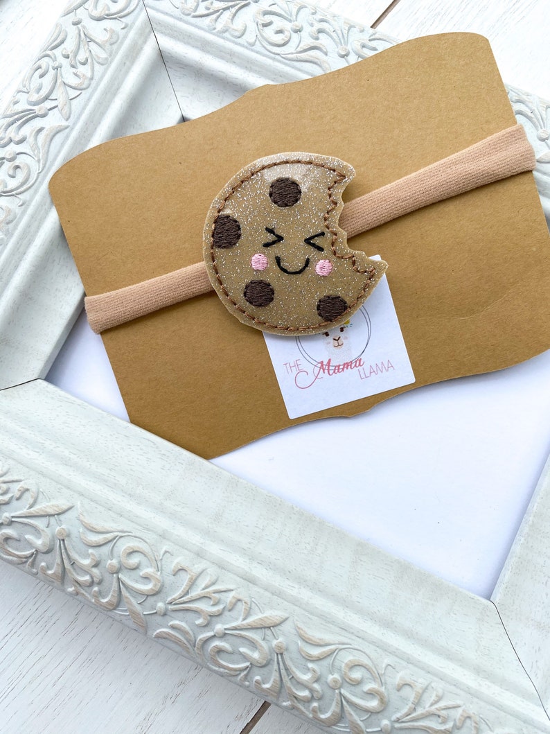 Cute Cookie Headband Chocolate Chip Cookie Bow Food Hair Etsy