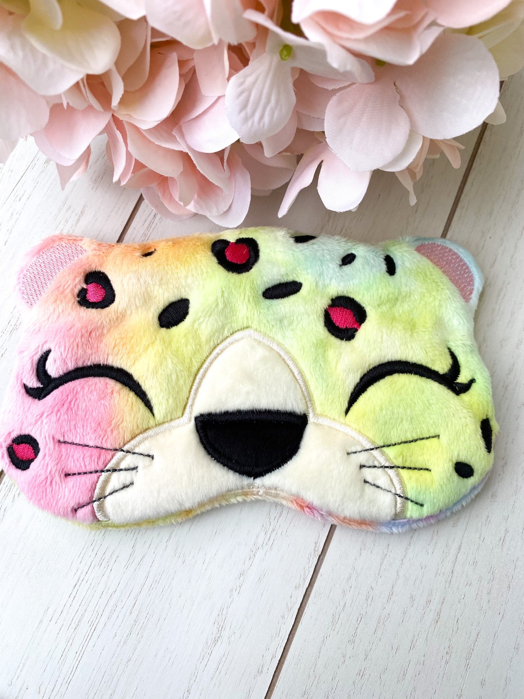 Rainbow Leopard Childrens Sleep Mask, Childrens Gift, Cheetah Sleep