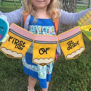 First day of school banner, back to school banner, school photo prop, first day of school sign, kids back to school