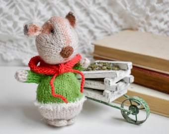 Gebreide knuffelmuis - Kleine minimuis
