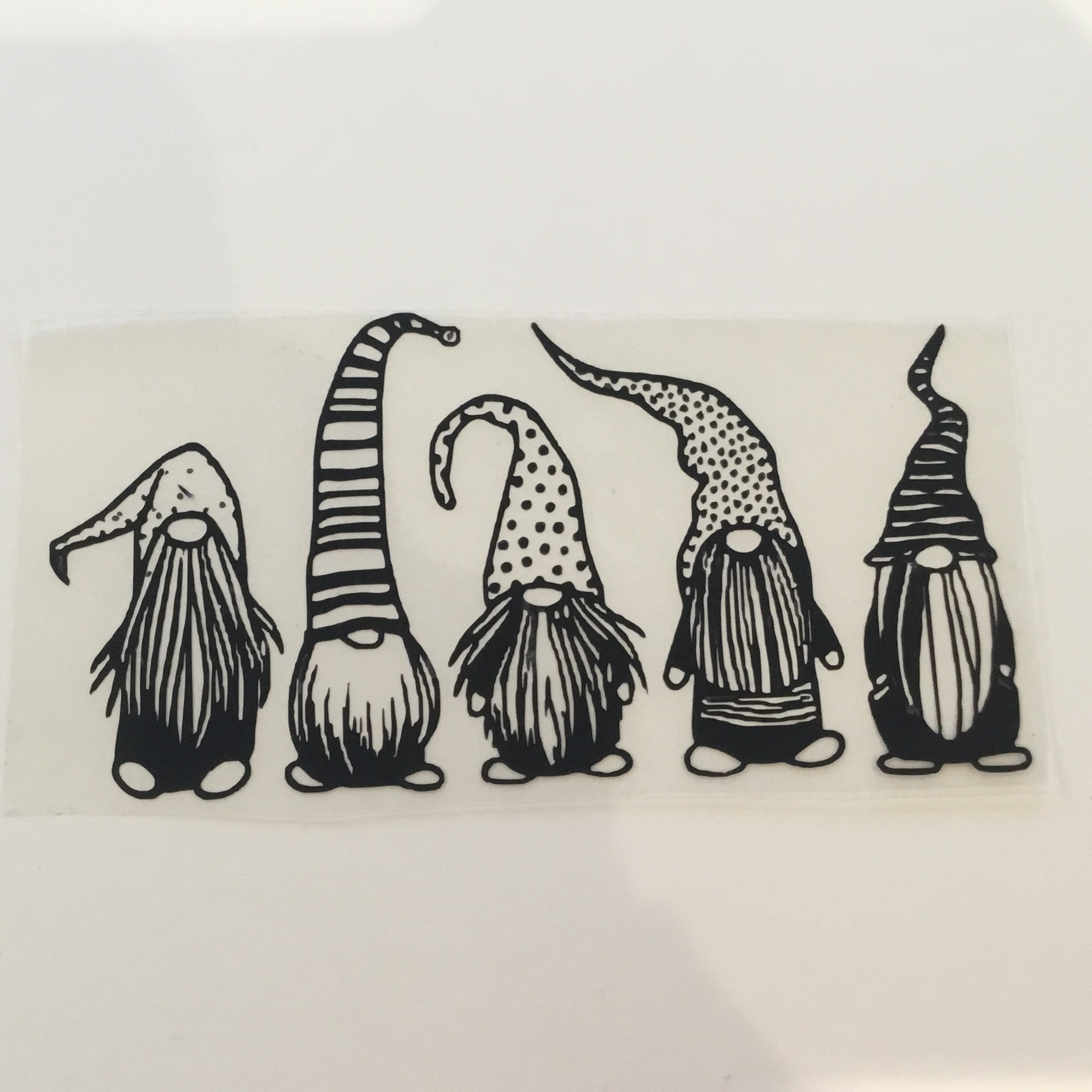 Gnome Iron on Decal Christmas Gnomes set of 5 Christmas Etsy