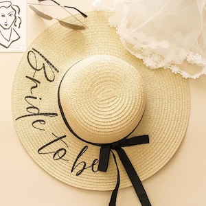 Custom Printing Beach Hat With Brides Name, Future Mrs Sun Hat, Personalized Floppy Hat For Bridesmaid Party, Honeymoon Hat 25061101