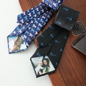 Personalized Tie from Bride To Groom Custom Ties With Customized Text Personalised Neck Ties Gifts for Him Photo tie 24080103