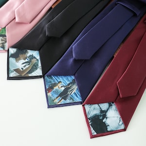 Custom Photo Tie Gift for Dad Fathers Day Gift Wedding Gift for Dad New Dad Gift Custom Ties Personalized Photo Tie 24080106
