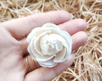 Creamy Rose flower hairpin rustic wedding hair accessories flower girl Beach Wedding Bohemian flower hairpin Flower Hair Pins Bridal Flowers