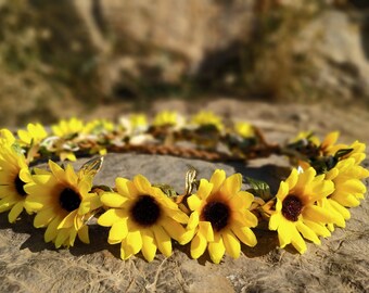 baby girl sunflower headband