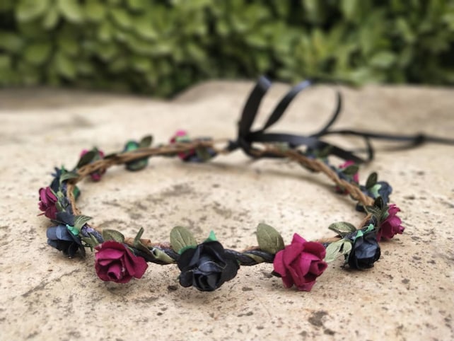 black wedding headpiece