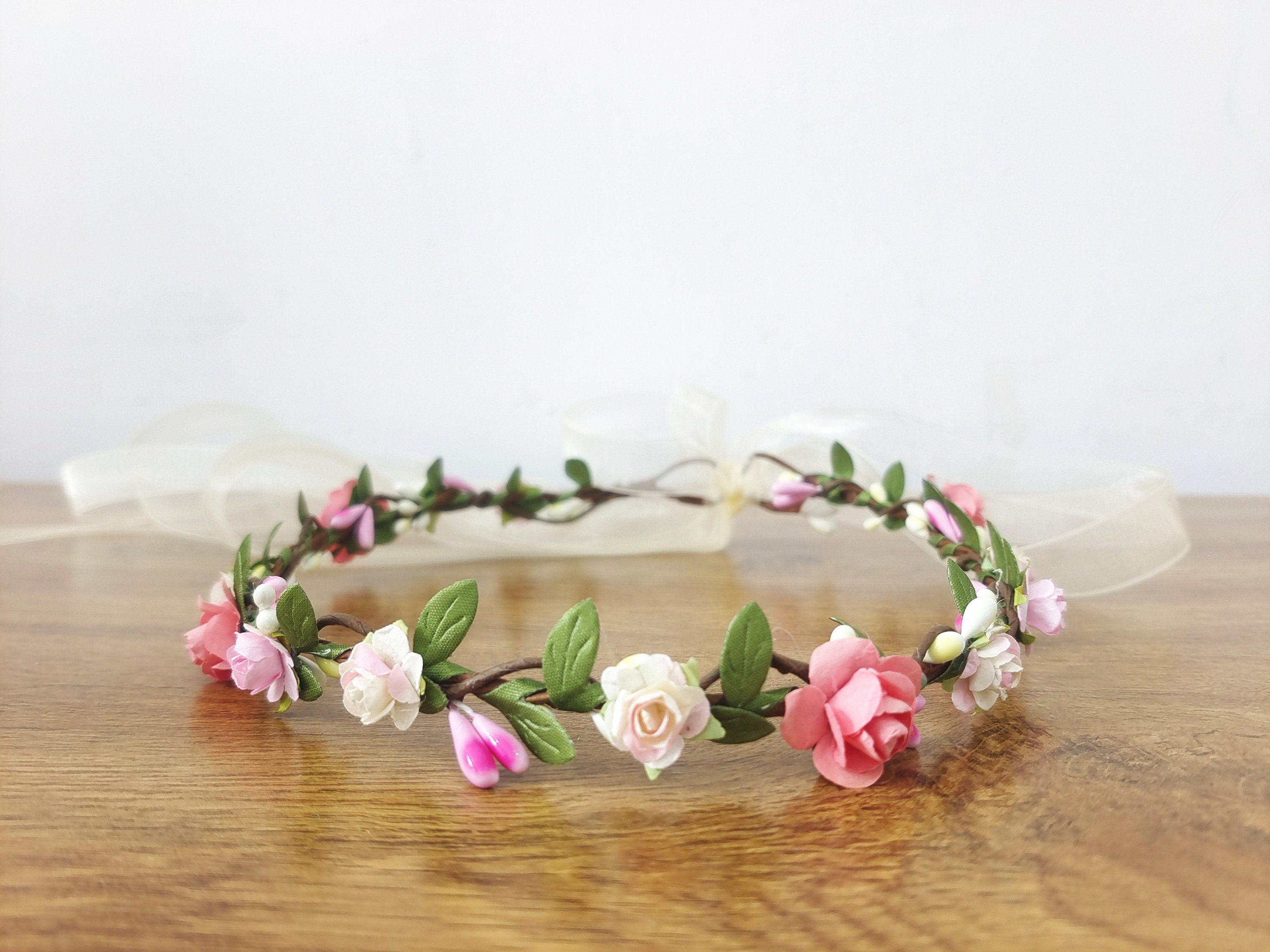 mini  bouquet & flower crown　pink ver.