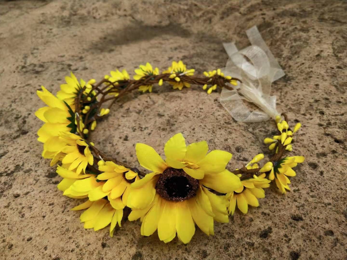 Sunflower Crown Fall Flower Crown Winter Women Baby Child Etsy