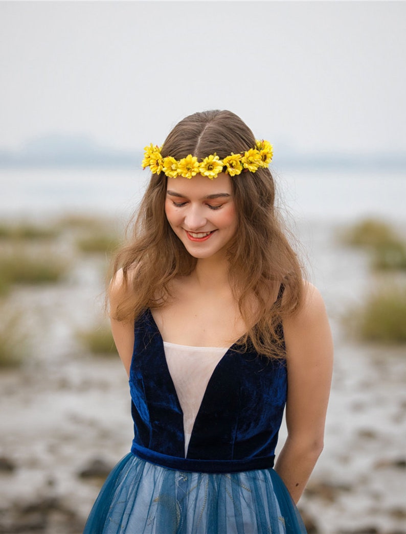 Bridal headpiece. mommy and me floral crown. Flower girl crown. Newborn Flower Crown. Flower girl headband. Floral crowns. Flower headband. image 2