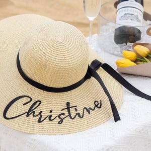 Floppy Hat for Honeymoon, Personalized Beach Hats For Wedding, Summer Bride Gift Idea, Custom Future Mrs Straw Hat, Beach Hat 25061703