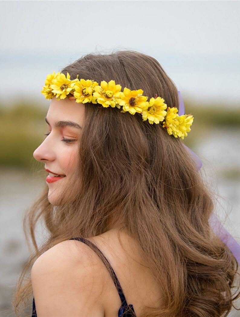 Bridal headpiece. mommy and me floral crown. Flower girl crown. Newborn Flower Crown. Flower girl headband. Floral crowns. Flower headband. image 7