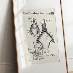 Plunger - 1958 (Free Shipping) Large Unframed 8.5x11 Patent Print