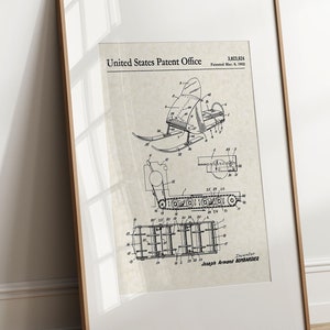 Snowmobile - 1962 (Free Shipping) Large Unframed 8.5x11 Patent Print