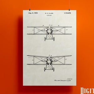 Flugzeug - 1929 (Digital High Quality Print) Elfenbein, Kupfer und Gold - 2x3 (4x6, 8x12, 10x15, 12x18, 16x24, 20x30, 24x36...)
