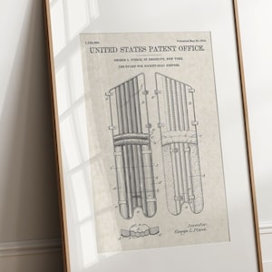 May include: A black and white patent drawing for a hockey goal design. The drawing shows a side view of the goal with a detailed illustration of the construction. The patent is titled "United States Patent Office" and was issued to George L. Pierce on May 20, 1914.