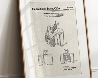 Classic Camera - 1966 (Free Shipping) Large Unframed 8.5x11 Patent Print