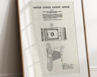 Classic Camera - 1948 (Free Shipping) Large Unframed 8.5x11 Patent Print