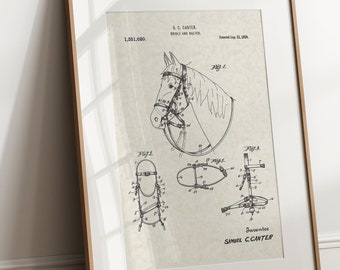 Bridle and Halter - 1920 (Free Shipping) Large Unframed 8.5x11 Patent Print