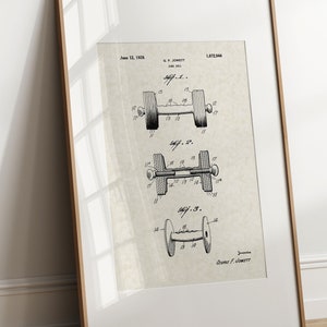 Dumbbell - 1928 (Free Shipping) Large Unframed 8.5x11 Patent Print